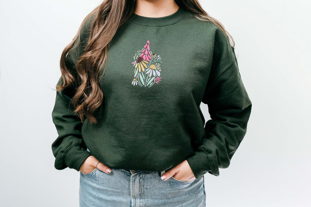 トップス Floral Motif Embroidered Sweatshirts Zara White Floral Cross Stitch Embroidered Sweatshirt Size M