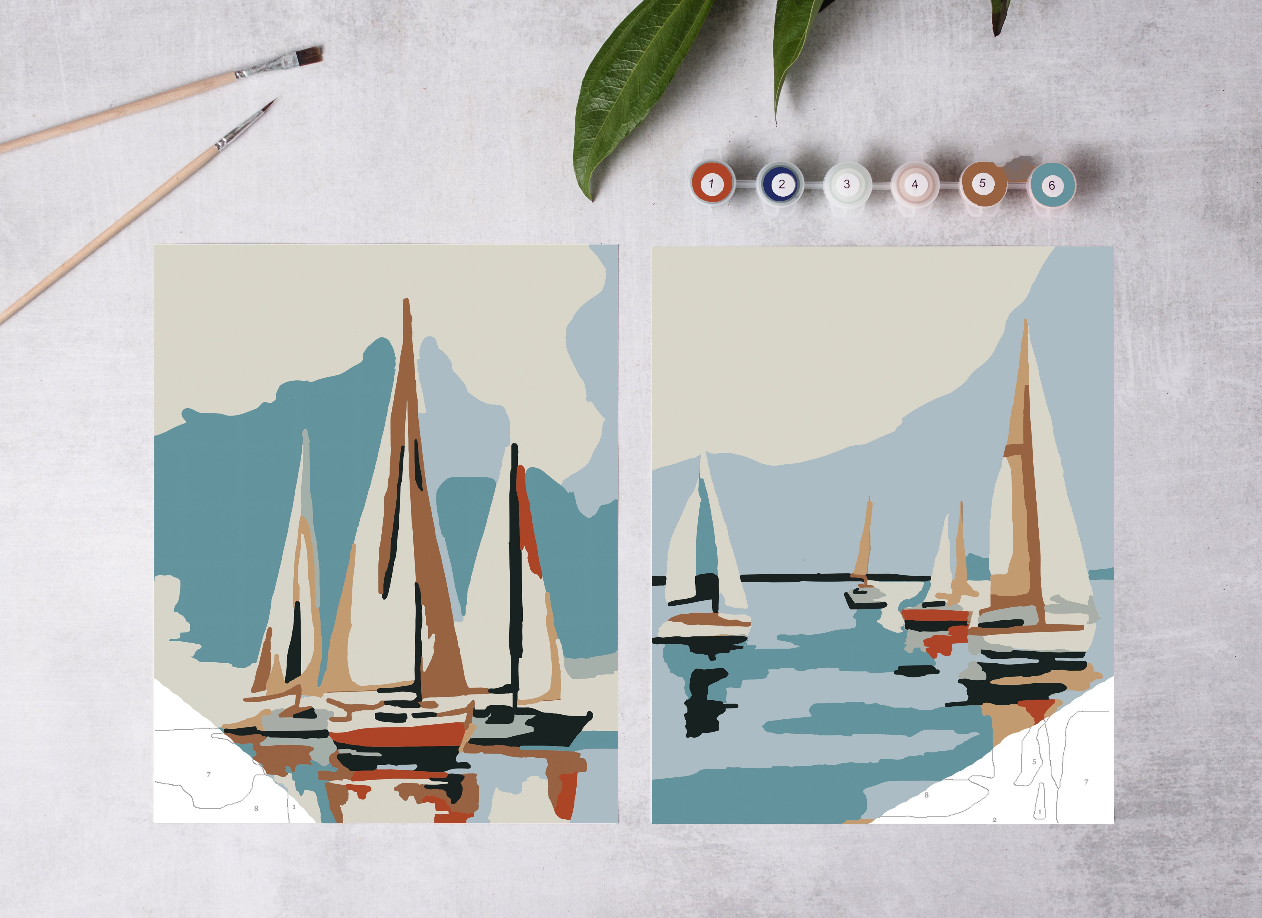 Paint By Numbers DIY Kit – Tall Sailing Ship Boat – 40x50cm (16x20 Inch) Canvas