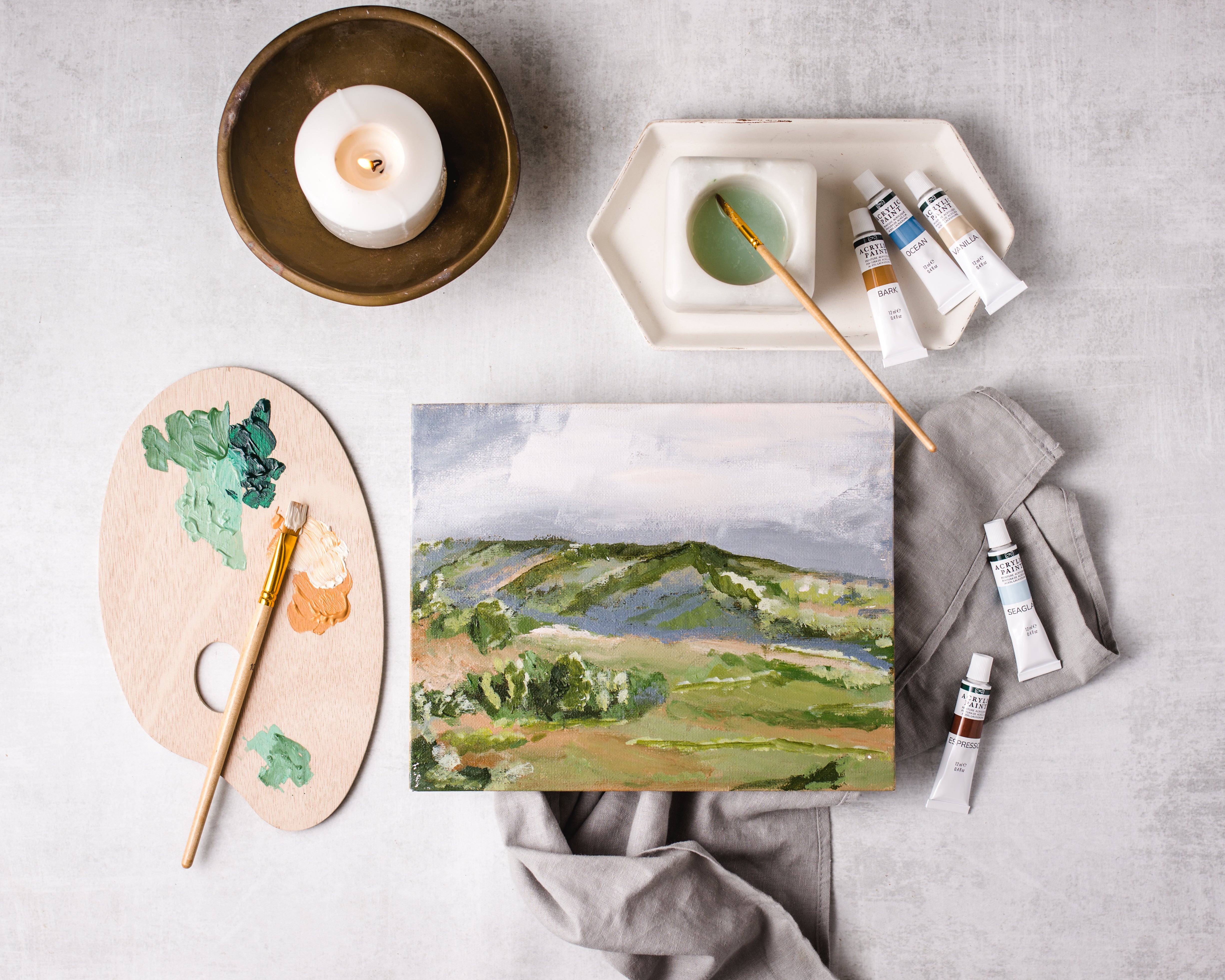 Italian Countryside Landscape Painting Kit – Cate Paper Co.