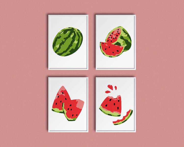 MINI Watermelon Paint-By-Number Kit